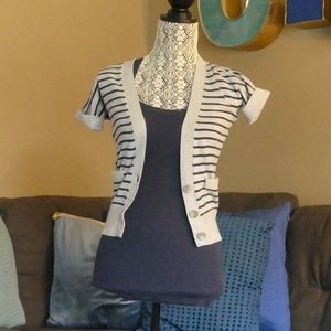 CLASSIC Striped Short Sleeve Cardigan
